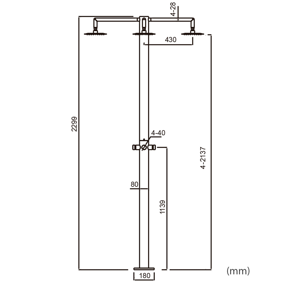 DOCCIA-INOX-IDRA-4T