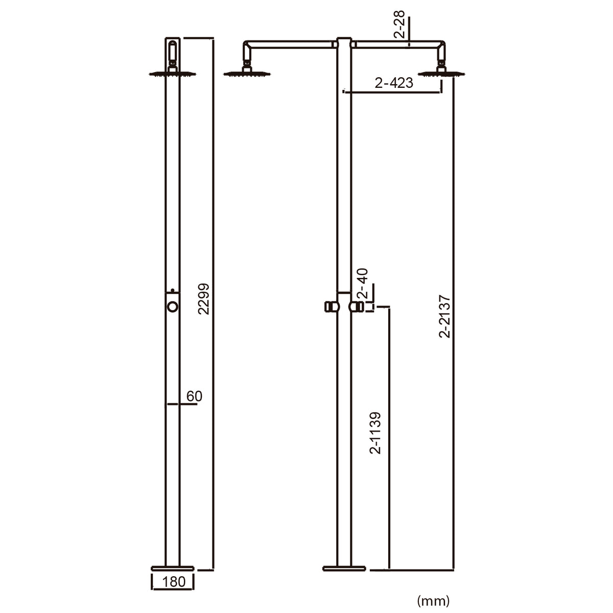 DOCCIA-INOX-ORTRO-2T