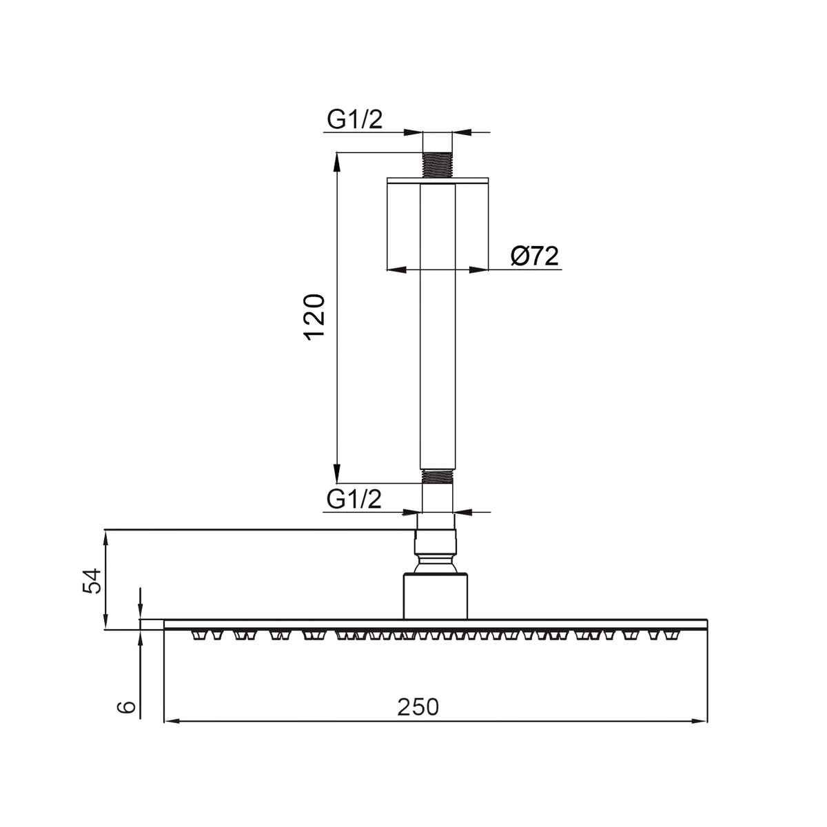 KIT-SOFFITTO-SOFFIONE-LEVANTE-CORTO-25-NERO