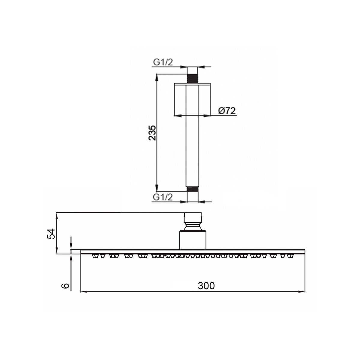 KIT-SOFFITTO-SOFFIONE-LEVANTE-LUNGO-30-NERO
