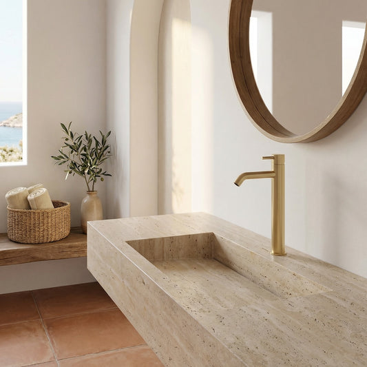 RUBINETTO-LAVABO-LEVANTE-ALTO-ORO