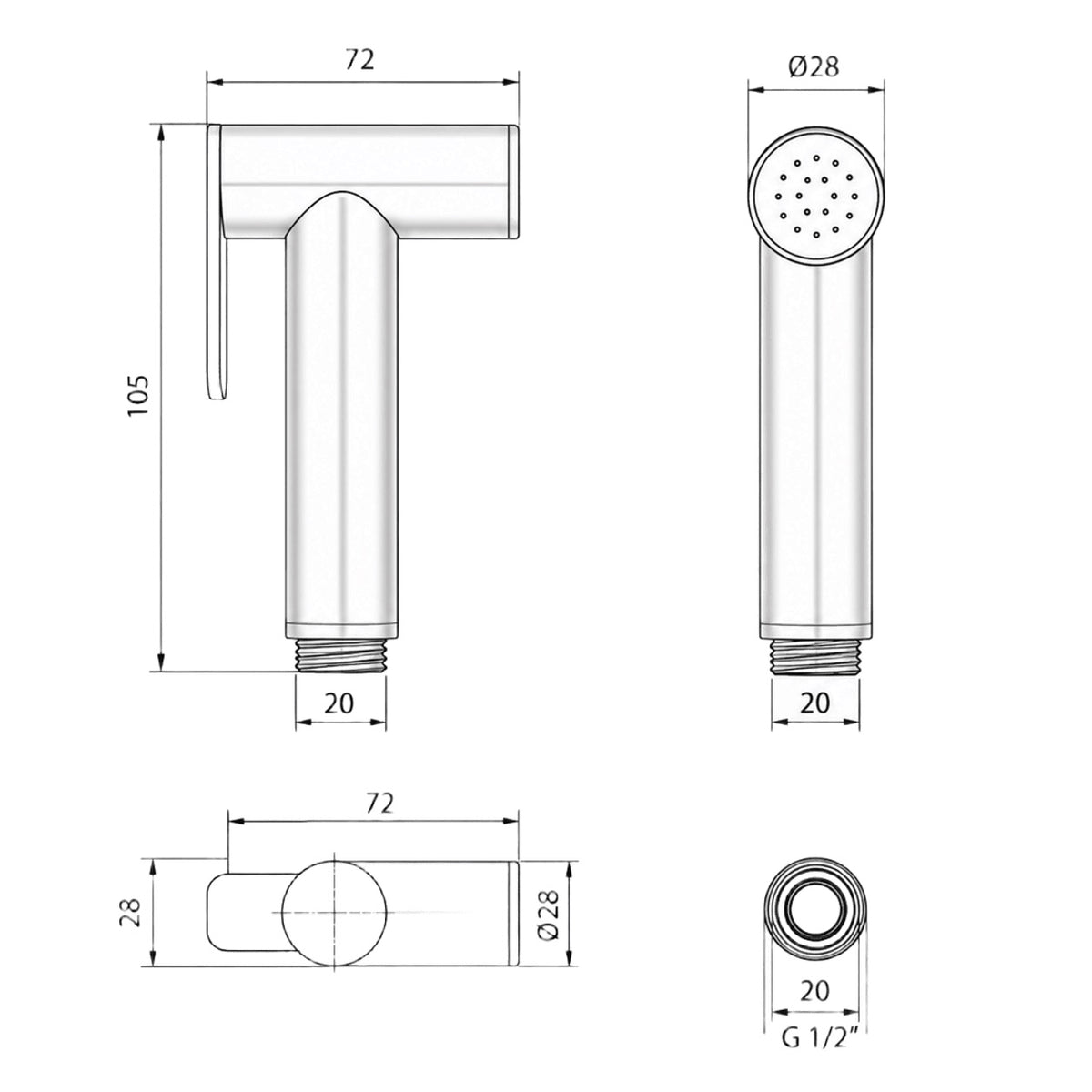 SHATTAF-BIDET-LEVANTE-ORO-ROSA